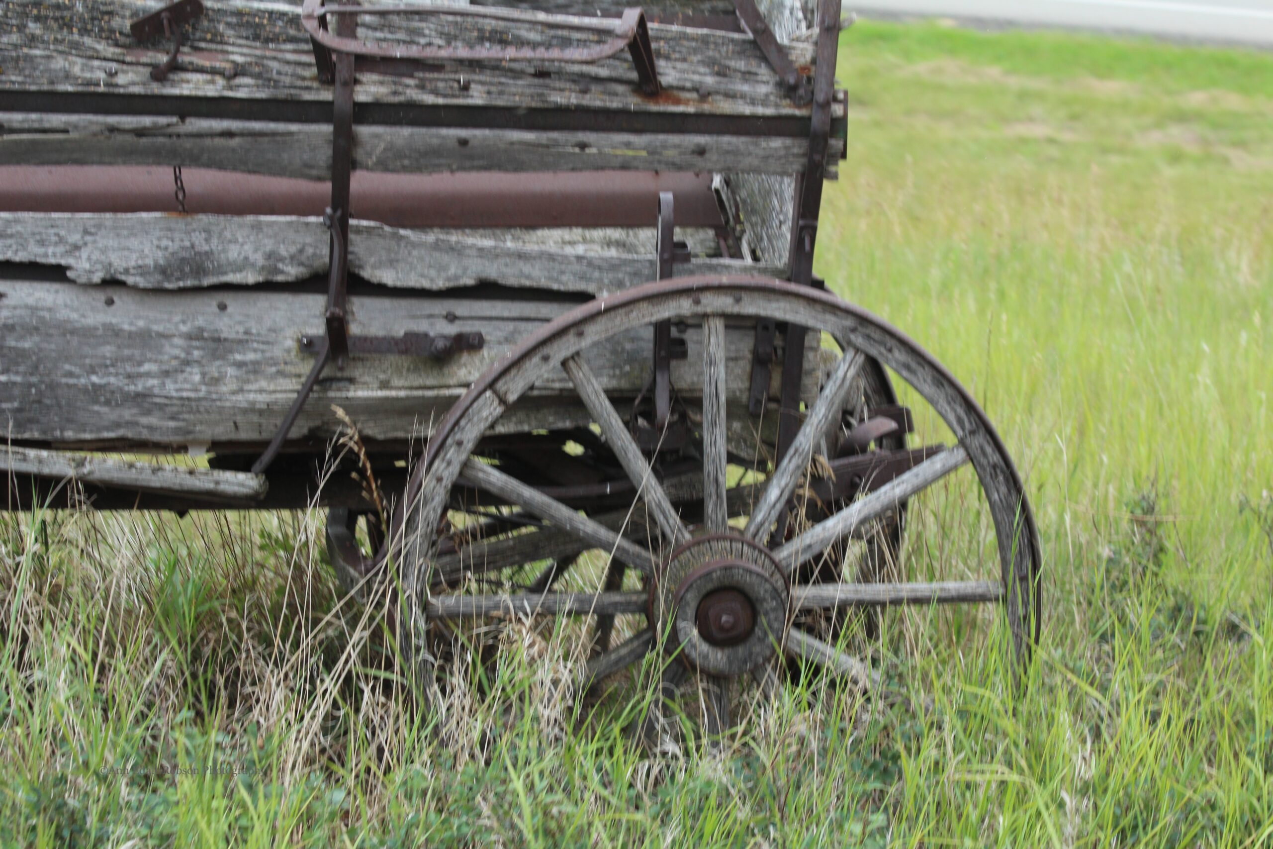 Wagon wheel on freight wagon