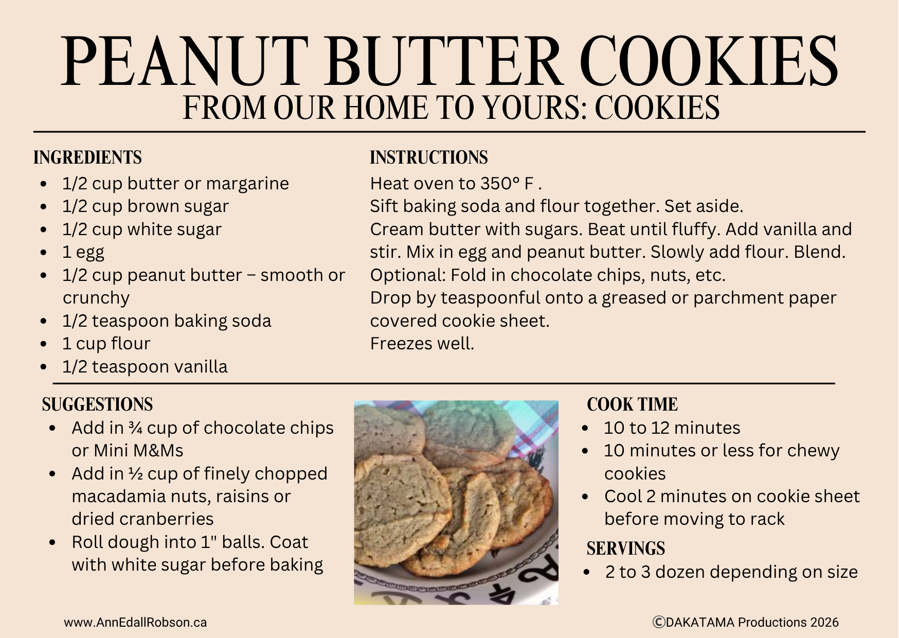Peanut Butter Cookie Recipe