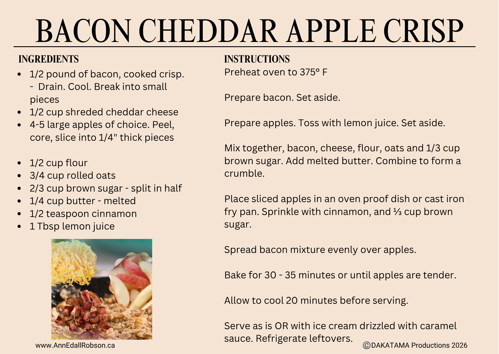 International Bacon Day. Breakfast to Desserts.