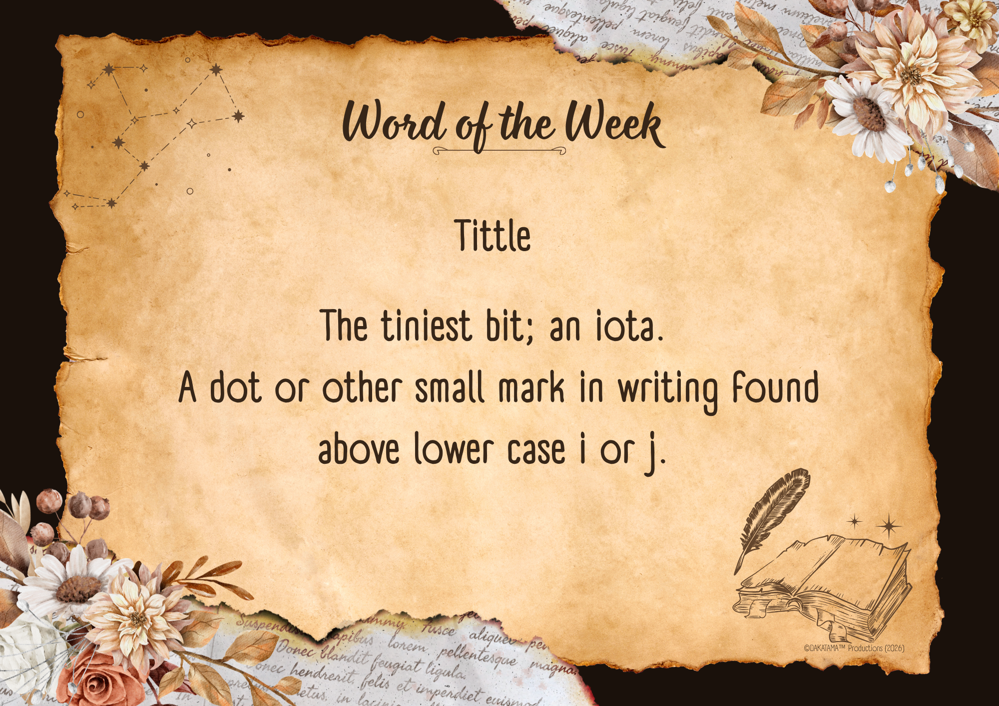 Word of the Week - Tittle